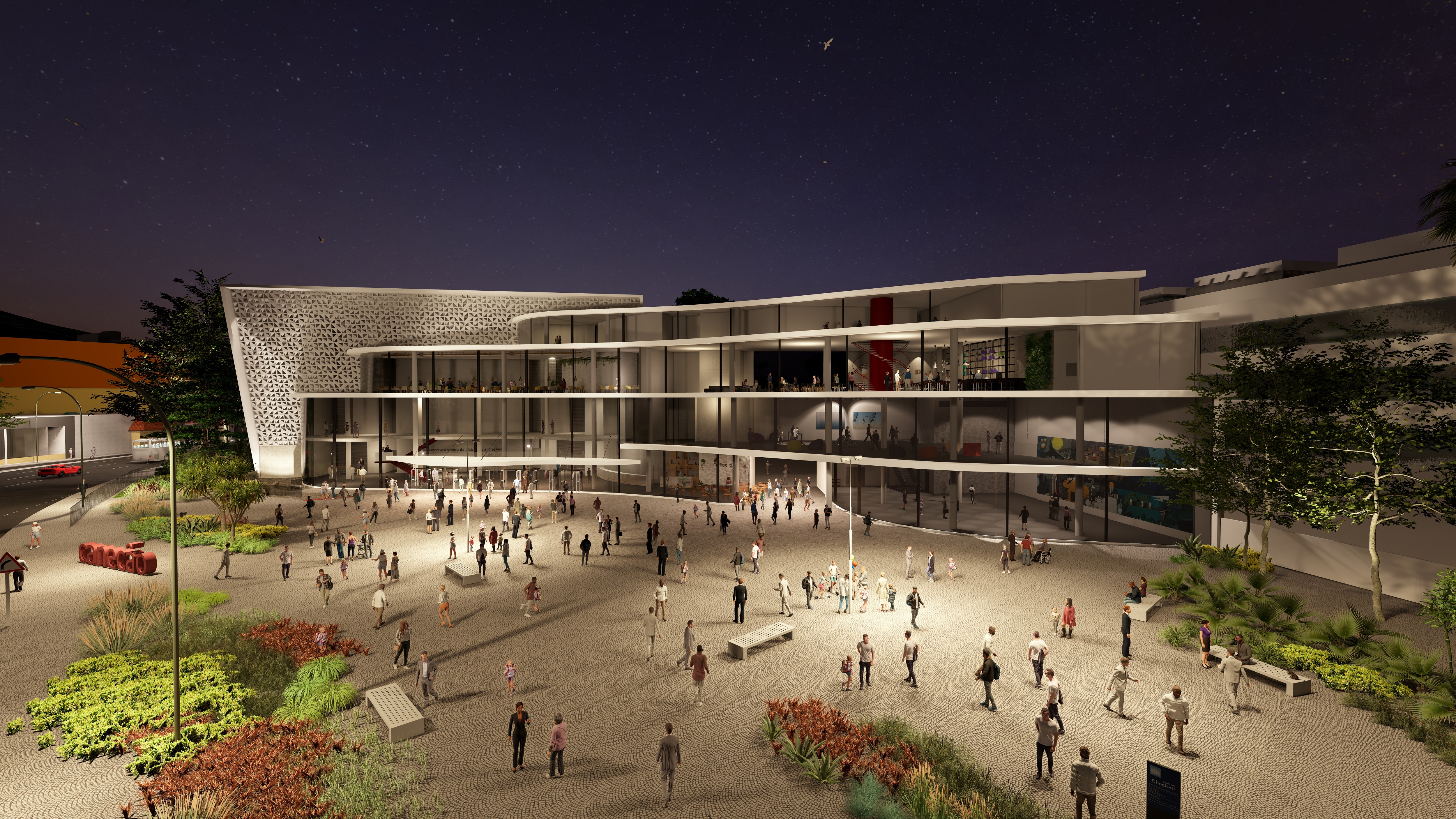 Fachada geral - noite